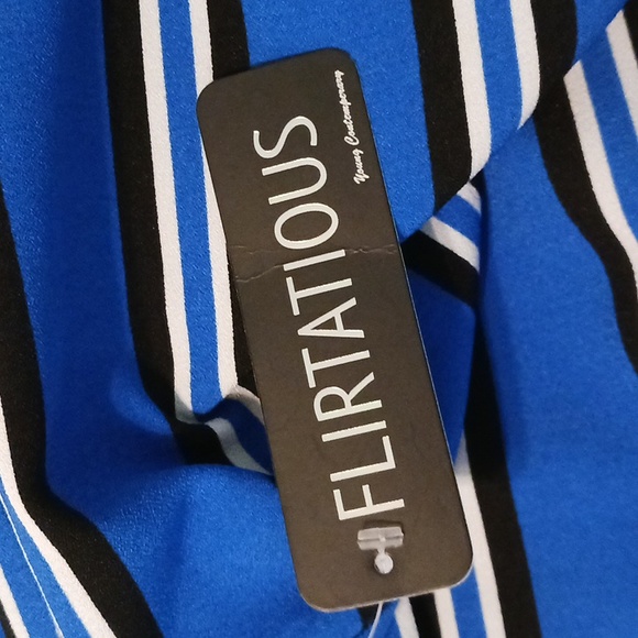 Flirtatious Bold Stripe Pull On Pants in Size Large  (NWT) - Picture 6 of 7